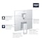 Grohe Eurocube Pressure Balance Valve Trim With 3-Way Diverter With Cartridge, Black 294262430 - alternate 2